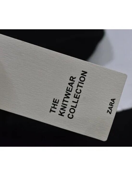 New Zara Wide Sleeves Knit Sweater, Black, Large - Picture 8 of 9